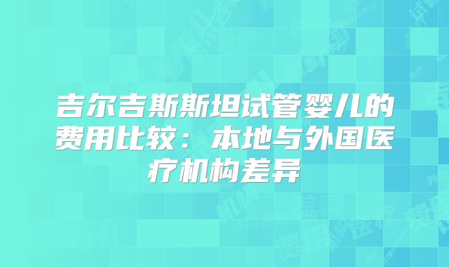 吉尔吉斯斯坦试管婴儿的费用比较:本地与外国医疗机构差异