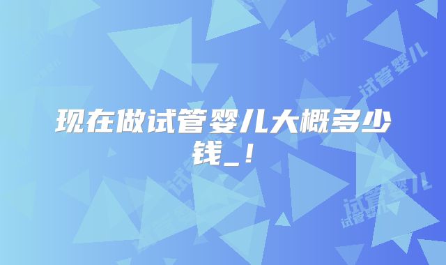 现在做试管婴儿大概多少钱_！