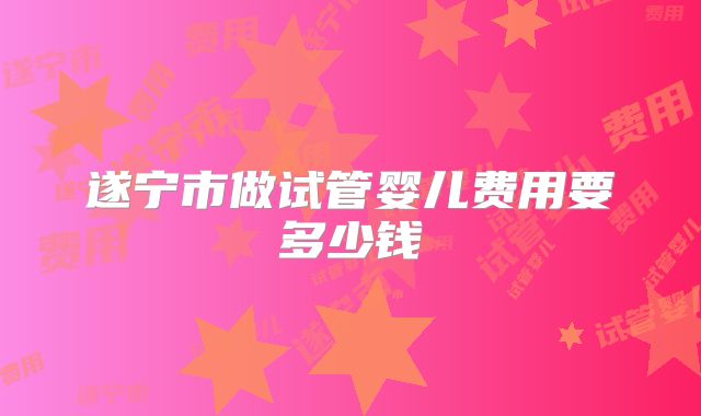 遂宁市做试管婴儿费用要多少钱
