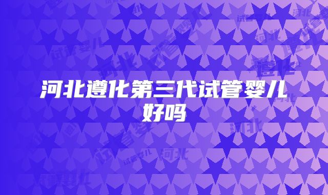 河北遵化第三代试管婴儿好吗