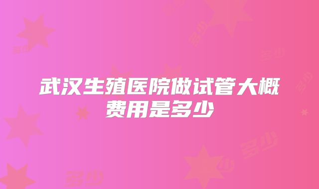 武汉生殖医院做试管大概费用是多少