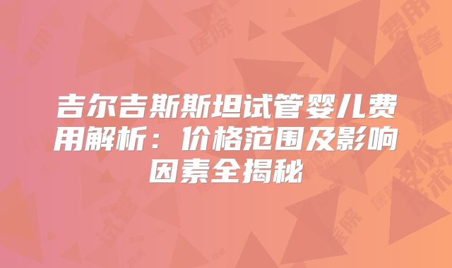 吉尔吉斯斯坦试管婴儿费用解析：价格范围及影响因素全揭秘