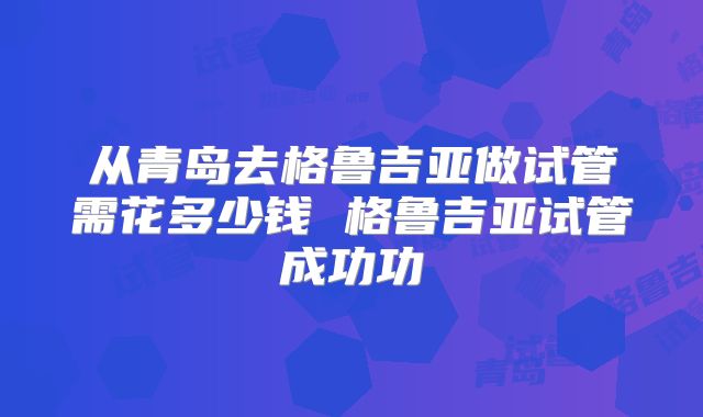 从青岛去格鲁吉亚做试管需花多少钱 格鲁吉亚试管成功功