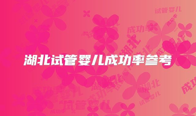 湖北试管婴儿成功率参考