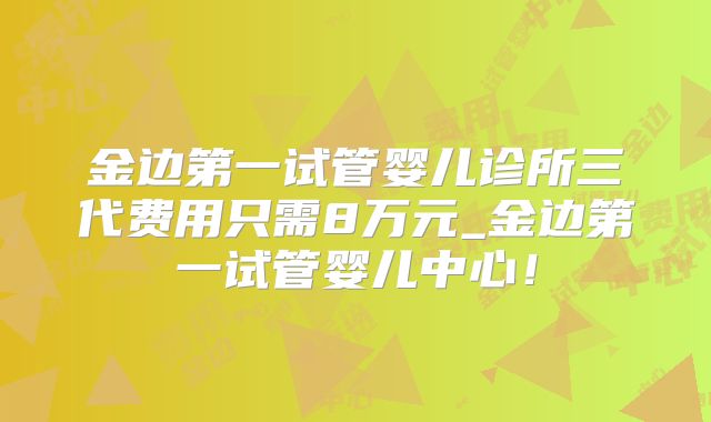 金边第一试管婴儿诊所三代费用只需8万元_金边第一试管婴儿中心!