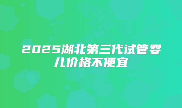 2025湖北第三代试管婴儿价格不便宜