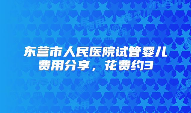 东营市人民医院试管婴儿费用分享,花费约3
