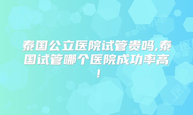 泰国公立医院试管贵吗,泰国试管哪个医院成功率高！