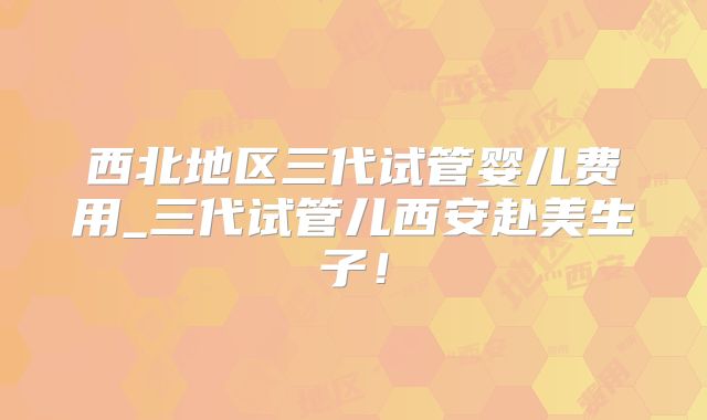 西北地区三代试管婴儿费用_三代试管儿西安赴美生子!