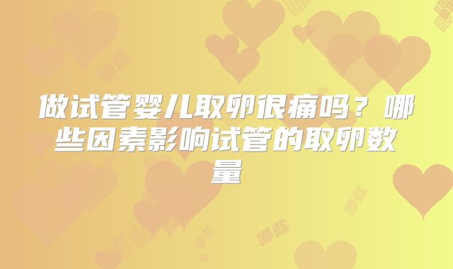 做试管婴儿取卵很痛吗？哪些因素影响试管的取卵数量