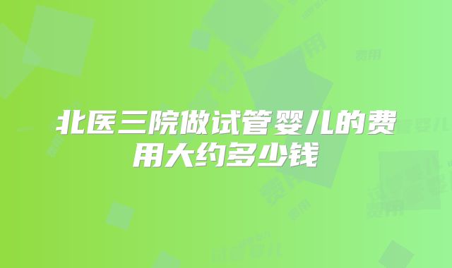 北医三院做试管婴儿的费用大约多少钱