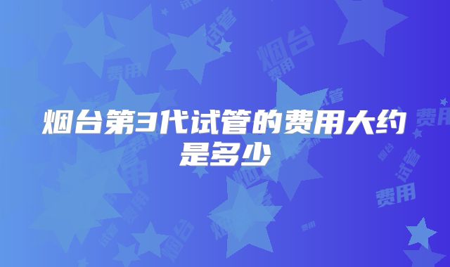 烟台第3代试管的费用大约是多少