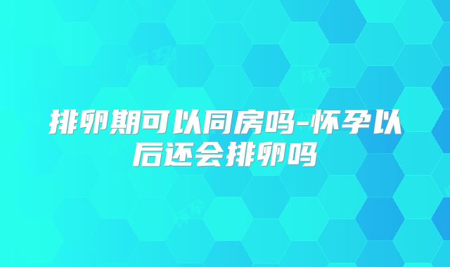 排卵期可以同房吗-怀孕以后还会排卵吗