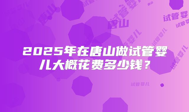 2025年在唐山做试管婴儿大概花费多少钱？