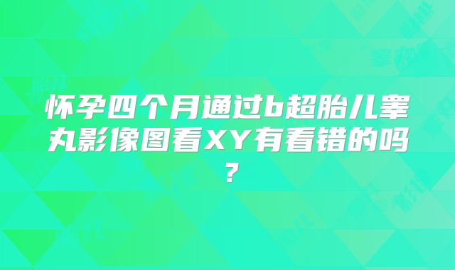 怀孕四个月通过b超胎儿睾丸影像图看XY有看错的吗？