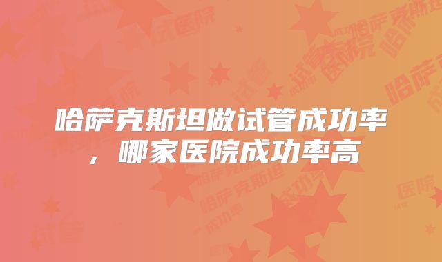哈萨克斯坦做试管成功率，哪家医院成功率高
