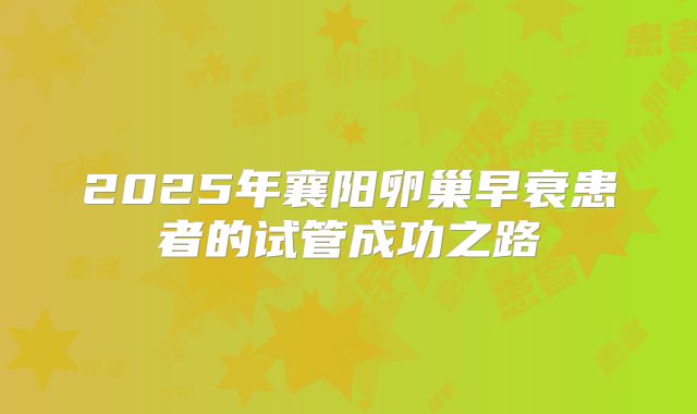 2025年襄阳卵巢早衰患者的试管成功之路