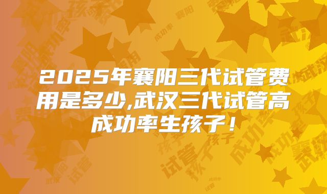 2025年襄阳三代试管费用是多少,武汉三代试管高成功率生孩子!