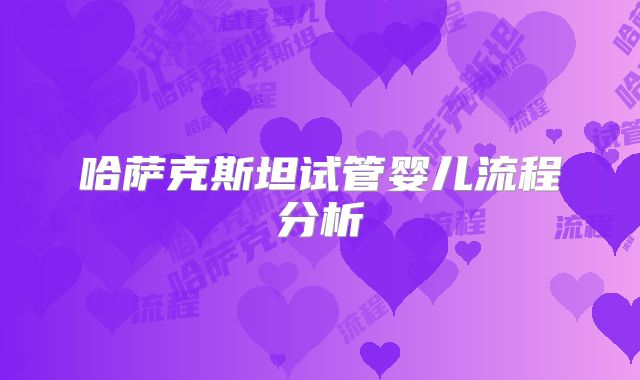 哈萨克斯坦试管婴儿流程分析