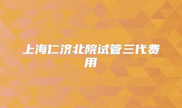 上海仁济北院试管三代费用
