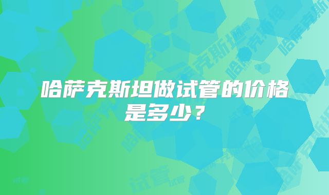 哈萨克斯坦做试管的价格是多少？