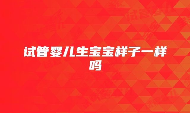 试管婴儿生宝宝样子一样吗