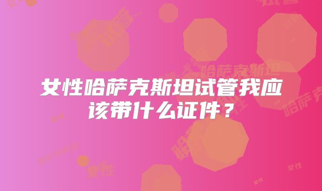 女性哈萨克斯坦试管我应该带什么证件？