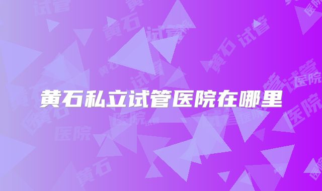 黄石私立试管医院在哪里