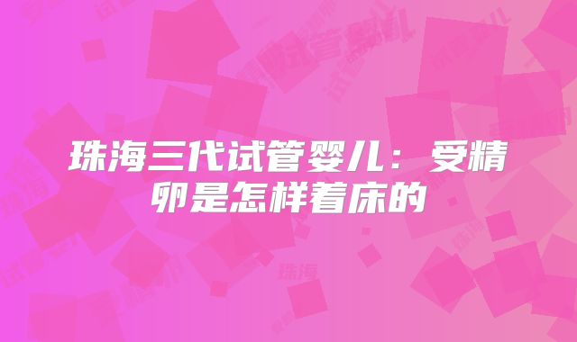 珠海三代试管婴儿：受精卵是怎样着床的