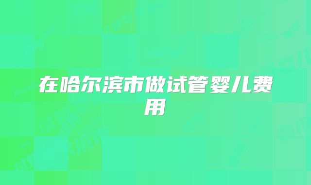在哈尔滨市做试管婴儿费用
