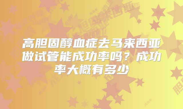 高胆固醇血症去马来西亚做试管能成功率吗?成功率大概有多少