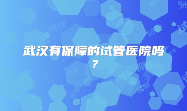 武汉有保障的试管医院吗?