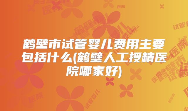 鹤壁市试管婴儿费用主要包括什么(鹤壁人工授精医院哪家好)