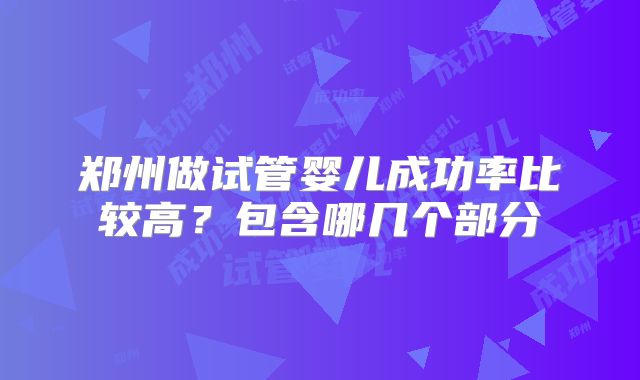 郑州做试管婴儿成功率比较高？包含哪几个部分