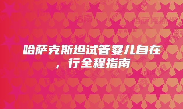 哈萨克斯坦试管婴儿自在，行全程指南