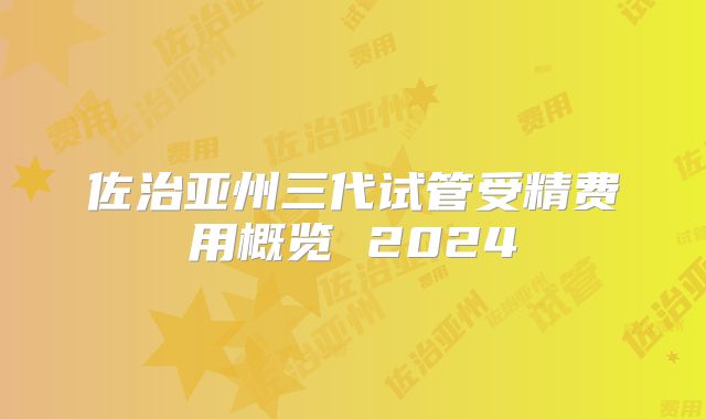 佐治亚州三代试管受精费用概览 2024
