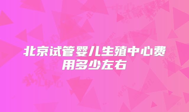 北京试管婴儿生殖中心费用多少左右