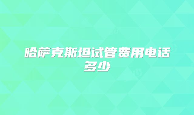 哈萨克斯坦试管费用电话多少