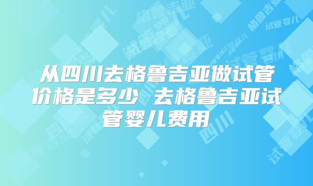 从四川去格鲁吉亚做试管价格是多少 去格鲁吉亚试管婴儿费用