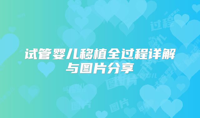 试管婴儿移植全过程详解与图片分享