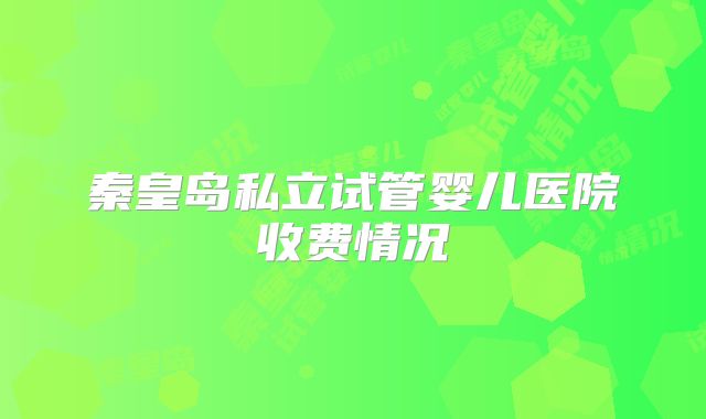 秦皇岛私立试管婴儿医院收费情况