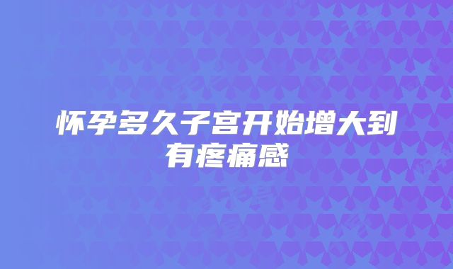 怀孕多久子宫开始增大到有疼痛感