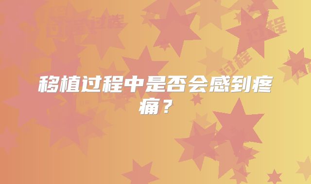 移植过程中是否会感到疼痛？