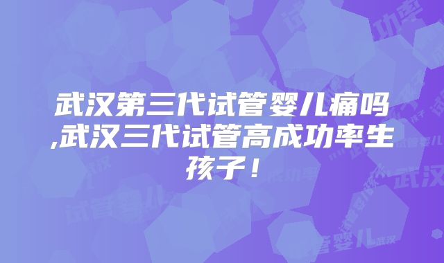 武汉第三代试管婴儿痛吗,武汉三代试管高成功率生孩子！