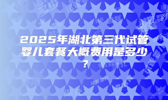 2025年湖北第三代试管婴儿套餐大概费用是多少？