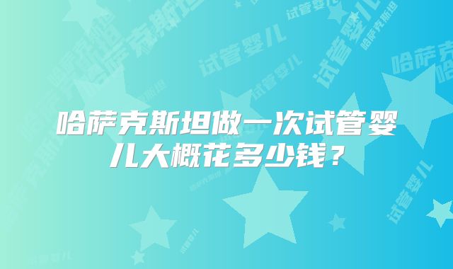 哈萨克斯坦做一次试管婴儿大概花多少钱?