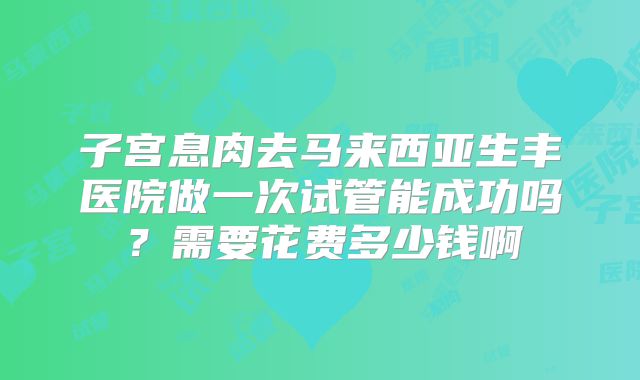 子宫息肉去马来西亚生丰医院做一次试管能成功吗？需要花费多少钱啊