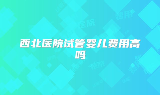 西北医院试管婴儿费用高吗