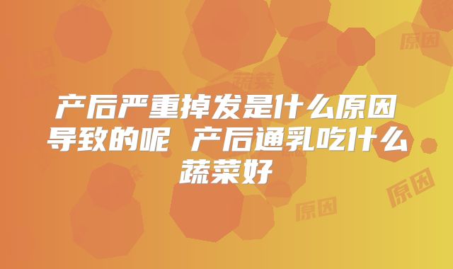 产后严重掉发是什么原因导致的呢 产后通乳吃什么蔬菜好
