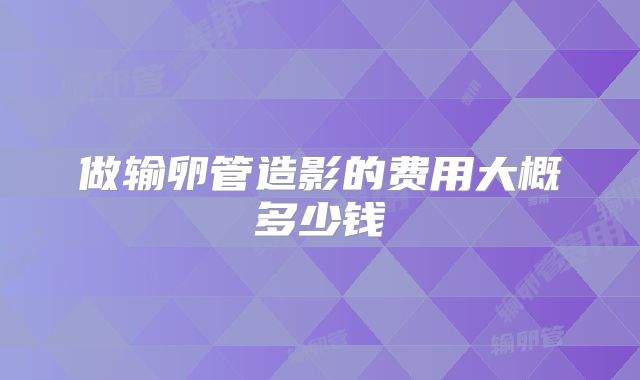 做输卵管造影的费用大概多少钱